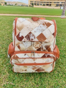 Fashion Leather Hair On Backpack Cowhide Travel Laptop Bag Vintage School Rucksack Durable Handmade LHBP-0019 - Product Image 1