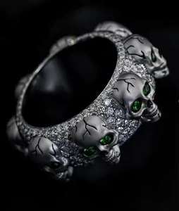 Anillo de Moissanita Creada en Laboratorio, Chapado en Rodio, Estilo Hip-Hop, Gran Venta, Pasa Pruebas, Excelente Regalo para Hombres y Mujeres, Directo de India - Product Image 1