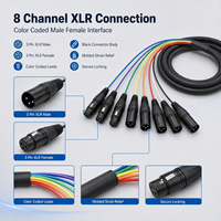 Fabricante OEM ODM, Cable de Audio Profesional XLR de 8 Canales, 3 Pines, Macho a Hembra, con Código de Color, para Mezcladora de Estudio y Escenario