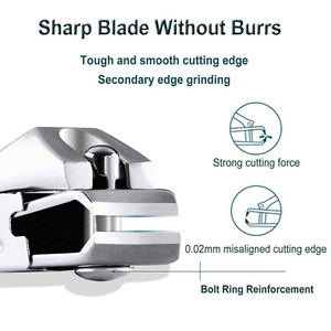 Coupe-ongles avec poignée antidérapante, outil de coupe d'ongles en acier inoxydable durable pour une prise en main confortable - Product Image 2