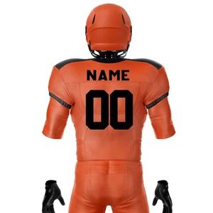Ensemble de maillots de football américain personnalisés en gros, uniforme complet par sublimation, pantalon respirant, tenue de sport robuste pour match - Product Image 5