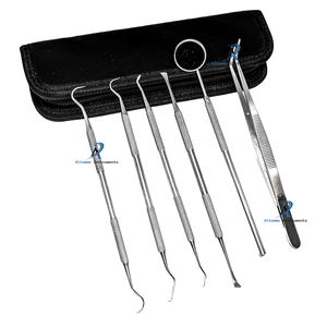 Kit de Limpieza Dental de 6 Piezas con Espejo, Palillo, Sonda, Pinzas, Juego de Herramientas Profesionales para el Cuidado Bucal para Uso en el Hogar y la Clínica - Product Image 1