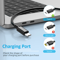 Adaptor Daya USB C 45W, Pengisi Daya Cepat PD Tipe C Bentuk Kotak Kompatibel dengan Mac Book Pro/Lenovo/Ponsel Pintar/Tablet