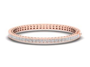 REYES Fashionable 14K <b>Solid</b> <b>Gold</b> GRA Certified Moissanite Tennis <b>Bracelets</b> For Women Elegant Engagement Gift Fine Jewelry - Product Image 4