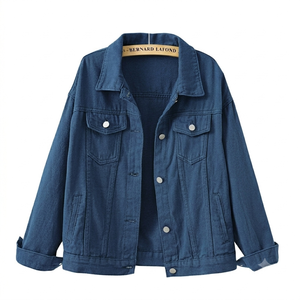 Veste en jean unie décontractée et respirante pour femme, coupe ample, tendance, printemps, automne, hiver - Product Image 4