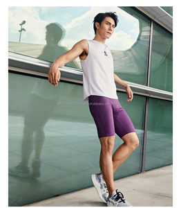 Short de sport élégant pour hommes, legging de compression à séchage rapide, collants de course avec logo, pochettes actives personnalisables - Product Image 5