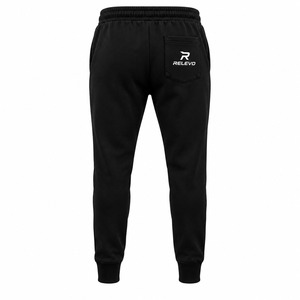 Pantalon de survêtement en velours côtelé noir pour femme Relevo, taille élastique, décontracté, avec poches, molleton mi-lourd, séchage rapide, respirant, automne - Product Image 1