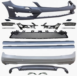 Kit de Carrocería para Tuning de Autos, Parachoques Delantero, Parachoques Trasero, Faldones Laterales para BENZ Clase C W204 4D Estilo AMG 2012-2014, Piezas de Auto - Product Image 1