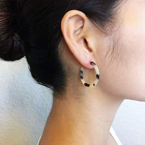 Ivory Tortoise Craft Hoop Earrings Leopard Pattern Craft Hoops <b>Resin</b> Craft Hoop Earrings Handcrafted <b>Resin</b> Hoop <b>Resin</b> <b>Crafts</b> - Product Image 6