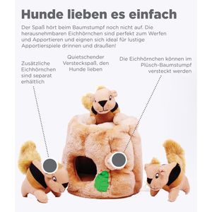 Giocattolo per Cani di Taglia Media a Forma di Scoiattolo in Peluche, Gioco Interattivo e di Movimento per Animali Domestici - Product Image 2