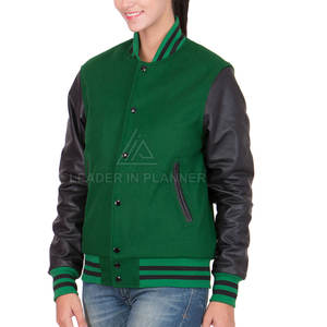 Chaquetas Letterman de Buena Calidad Personalizadas al por Mayor, Chaqueta Letterman de Béisbol de Algodón Personalizada para Mujer - Product Image 2