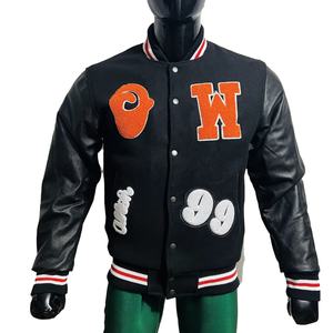 Custom design chenille embroidery patches wool leather varsity <b>baseball</b> <b>jacket</b> <b>for</b> <b>men</b> customised letterman <b>jacket</b> <b>for</b> <b>men</b> - Product Image 1