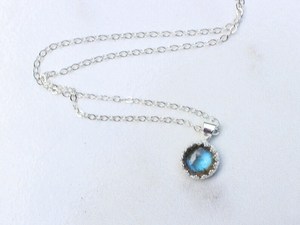 Sterling Silver Labradorite Necklace Natural Gemstone Minimalist Jewelry Handmade Women Necklace Wholesale Supplier - Product Image 3