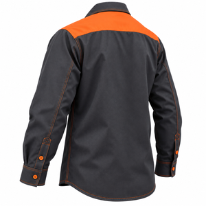 Wholesale Men FR Shirt Flame Resistant Welding Workwear Heavy Duty <b>Work</b> Shirt Two Tone Custom Industrial Safety <b>Work</b> Shirt - Product Image 4
