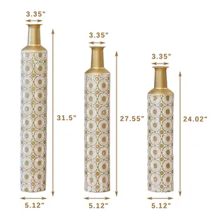 Handmade Eco-Friendly Iron Coastal Style Tabletop Floor <b>Vases</b> Set for Home Interior Design ZAHID EXPORTS Christmas Edition - Product Image 2