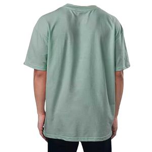 T-Shirt de luxe en coton pour hommes 350g surdimensionné col rond épaule tombante garniture contrastée personnalisée Style Streetwear 100% coton lourd - Product Image 6