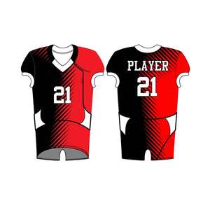 Nouveauté, prix de gros, uniforme de football américain, design personnalisé par sublimation, maillot d'équipe à manches courtes, 100% polyester - Product Image 6