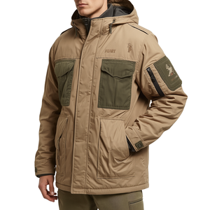 Premium <b>Men's</b> <b>Utility</b> Puffer <b>Jacket</b> with Heavy Insulated Padding Embroidered Outdoor <b>Utility</b> Styling and Modern Fashion Design - Product Image 1