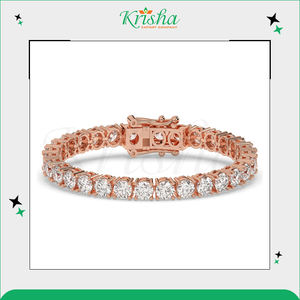 Pulsera de tenis de lujo con diamantes blancos DEF – Diamantes naturales y cultivados en laboratorio a un precio de mercado impresionante de un vendedor de origen indio - Product Image 3