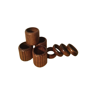 Anillo de servilleta de madera maciza natural para bodas, cenas, ocasiones festivas y fiestas, con acabado brillante, accesorio para vajilla. - Product Image 1