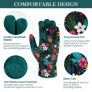 Guantes de trabajo para jardinería, protectores para las manos, cómodos, transpirables, con revestimiento de cuero, diseño único y sencillo, a precio económico. - Product Image 6