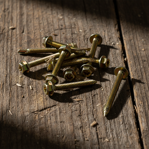 Vis autoperceuse à tête hexagonale en acier au carbone classe 8, galvanisée au zinc et au phosphate, filetage standard, marque PDC Tek, durable, en pouces - Product Image 1