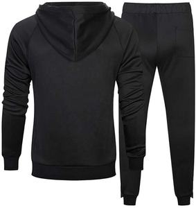 Conjunto de chándal informal personalizado de alta calidad para hombre, chándal de manga larga con cremallera completa para correr, ropa deportiva de invierno de talla grande - Product Image 2