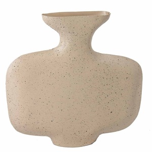 Modern Nordic Speckled Metal <b>Vase</b> Minimalist Matte Stoneware Flower Pot Abstract Shaped Decorative Tabletop <b>Vase</b> for Home Decor - Product Image 1