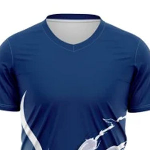 T-shirt décontracté rayé pour homme, manches courtes, col rond, respirant, en coton et polyester, t-shirt homme éco-responsable - Product Image 4