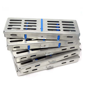 Premium Quality Dental Set of 10PCs Dental Autoclave Sterilization Cassette Rack Box Tray For 5 <b>Instruments</b> By Grip <b>Surgical</b> - Product Image 4