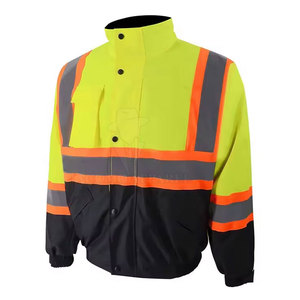 Chaqueta de seguridad reflectante para hombre con MOQ bajo y mejor precio, que proporciona visibilidad y comodidad para trabajos en exteriores e interiores. - Product Image 2