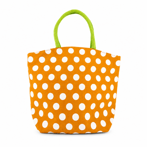 Elegante Bolso de Playa de Yute |   Bolsa de Compras con Estampado de Puntos |   Bolsa de Mano Reutilizable Ecológica con Cierre de Cremallera - Product Image 2
