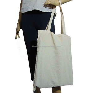 Large Cotton Canvas Shopping <b>Bag</b> with Sturdy Reinforced Handles Durable Reusable Tote <b>Bag</b> for Groceries Beach Travel <b>Work</b> School - Product Image 3