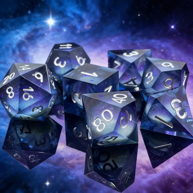 Adventure Series Customized Model Resin Dice Set Multi-Purpose Polyhedral Professional DND RPG Tabletop Gaming Wholesale Game
