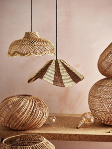 Lampe de table en rotin tressé emblématique, faite à la main, éclairage en osier naturel, accessoires de décoration naturels pour la maison - Product Image 4