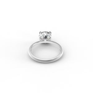 Bague de fiançailles solitaire en or rose/jaune/blanc 14 carats, diamant brillant de laboratoire certifié IGI, plaqué rhodium, sertie à griffes - Product Image 3