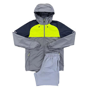 Veste coupe-vent légère en nylon à séchage rapide, ensemble 2 pièces, veste coupe-vent à capuche et short pour homme, vêtements d'hiver - Product Image 1