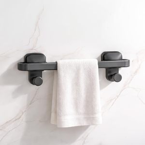 Porte-serviettes mural sans perçage avec revêtement en poudre, design moderne pour salle de bain, disponible au prix le plus bas - Product Image 1