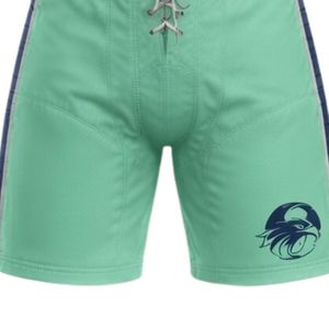 Conjunto de Camiseta y Pantalones Cortos de Hockey sobre Hielo Sublimados en Verde Menta para Hombre, Cuello en V, Rayas, Poliéster, Uniforme Deportivo - Product Image 6