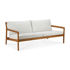 Juego de Sofás Dhifa Premium de Madera de Teca Sólida para 4 Personas, Estilo Japandi Moderno, Cojines Gruesos de Lujo, No Plegable, para Jardín o Terraza - Product Image 2