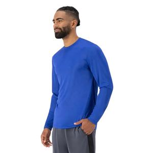 Camiseta personalizable de manga larga personalizada para hombre, Camiseta de cuello redondo de poliéster 100% de secado rápido, perfecta para ropa de calle y ropa informal - Product Image 2