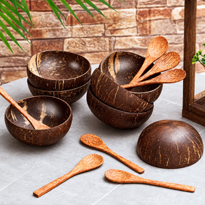 ชามเปลือกมะพร้าวแบบเรียบง่ายและเป็นธรรมชาติ / งานฝีมือที่ใส่ใจ / คุ้มค่าที่สุด / ผลิตในเวียดนาม / คุณผู้หญิง อลีนา - Product Image 4