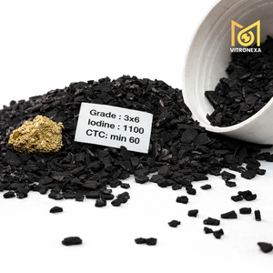 ถ่านกัมมันต์จากเปลือกมะพร้าวมาตรฐาน ASTM ขนาดตาข่าย 3x6 US ค่า CTC สูง 60% ขั้นต่ำ ความสูญเสียต่ำ ใช้ในกระบวนการสกัดทองด้วยวิธี CIP/CIL - Product Image 1