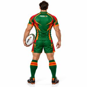 Professional Custom Sportswear Sublimation <b>Rugby</b> Uniform with Jersey <b>Shorts</b> Breathable Quick Dry Men <b>Rugby</b> Uniform Set - Product Image 2