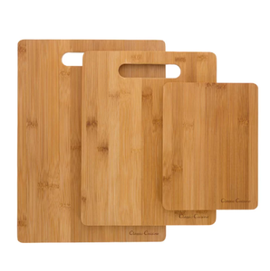Juego de 3 tablas de cortar de madera resistentes al agua, ecológicas, para exhibir en la encimera de la cocina. - Product Image 4