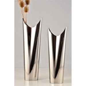 Minimalist Brushed Gold Aluminum Vase, Small Decorative Metal Vases for Flowers, Luxury Interior Design Desk Vase Accessories - Product Image 6