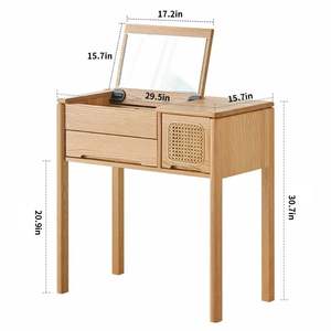 Meuble-lavabo moderne en bois massif avec miroir, vente en gros, usine du Vietnam, prix compétitifs, ODM accepté - Product Image 3