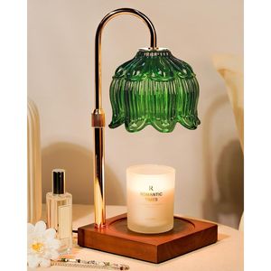 Lampada Scaldacandele Verde Regolabile in Altezza con Timer e Dimmer, Regalo Unico per Donne per Compleanni e San Valentino - Product Image 1