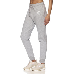 Pantalon de jogging gris pour femme, tricoté, taille mi-haute, longueur cheville, avec cordon de serrage, OEM, ODM et personnalisation de marque - Product Image 1