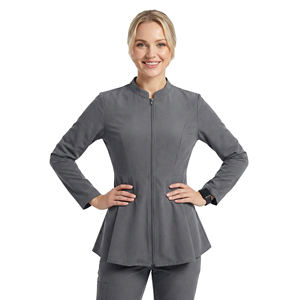 Blouse Médicale Élégante pour Femme en Tissu Extensible avec Couture Princesse, Blouse d'Infirmière Personnalisable avec Logo, Blouses d'Hôpital en Gros - Product Image 1